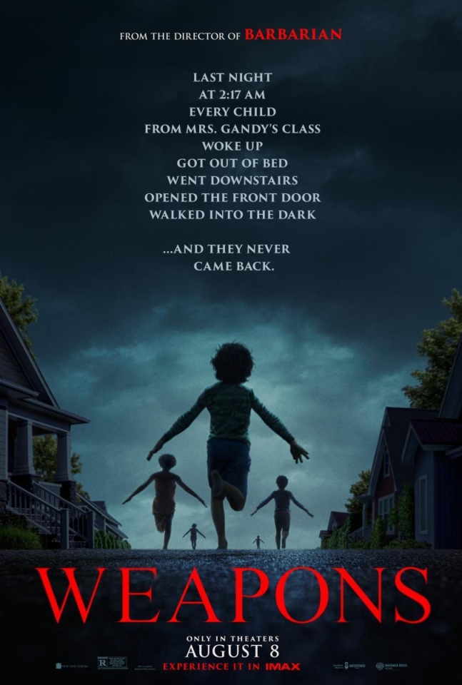Director: Zach Cregger Reparto:  Julia Garner, Josh Brolin, Alden Ehrenreich, Benedict Wong, Amy Madigan, Austin Abrams, Cary Christopher, June Diane Raphael, Toby Huss, Melissa Ponzio, Sarah Kopkin Distribuidora:  Warner Bros. Género: Terror